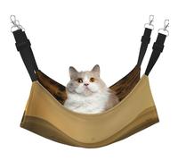 KAPPTYY Funny Highland Cow Hanging Pet Hammock Bed With Adjustable Straps And Metal Hooks Double Sided Bed