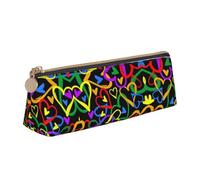 KAPPTYY Gay Pride Rainbow School Wide Opening Pencil Pen Case,Lightweight Spacious Pencils Pouch Zipper Stationery Bag