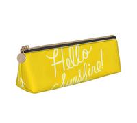 KAPPTYY Goodlooking Hello Sunshine School Wide Opening Pencil Pen Case,Lightweight Spacious Pencils Pouch Zipper Stationery Bag