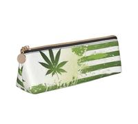 KAPPTYY Grass Pot Leaf School Wide Opening Pencil Pen Case,Lightweight Spacious Pencils Pouch Zipper Stationery Bag