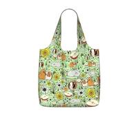 KAPPTYY guinea pig Printed Shopping Tote Bag Foldable, Reusable Grocery Bag, Compact Lightweight Bag for Commuting