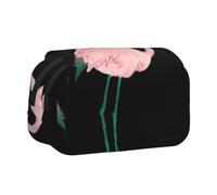 KAPPTYY Hand Painted Flamingo Bird Printing Pencil Case for Pencils, Handy Storage Box for Watercolor Pens Or Markers