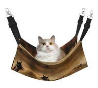 KAPPTYY Horse Stripes Pattern Hanging Pet Hammock Bed With Adjustable Straps And Metal Hooks Double Sided Bed