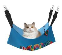KAPPTYY Hot Air Balloons Hanging Pet Hammock Bed With Adjustable Straps And Metal Hooks Double Sided Bed