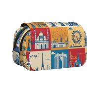 KAPPTYY I Love London Printing Pencil Case for Pencils, Handy Storage Box for Watercolor Pens Or Markers