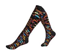 KAPPTYY I Love My Dog Dachshunds Printing 15-20mmhg Compression Socks - Reduces Tension, Enhances Blood Flow - Great For Long Flights
