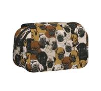 KAPPTYY Imagen De Pug Printing Pencil Case for Pencils, Handy Storage Box for Watercolor Pens Or Markers
