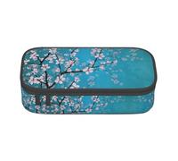 KAPPTYY Japanese Cherry Flowers Original High Capacity Pencil Case,Big Pen Box Organizer Portable Aesthetic Supply for Adults
