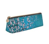 KAPPTYY Japanese Cherry Flowers School Wide Opening Pencil Pen Case,Lightweight Spacious Pencils Pouch Zipper Stationery Bag