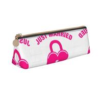 KAPPTYY Just Married School Wide Opening Pencil Pen Case,Lightweight Spacious Pencils Pouch Zipper Stationery Bag
