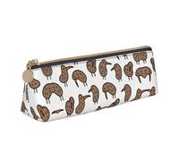 KAPPTYY Kiwi Birds Cute School Wide Opening Pencil Pen Case,Lightweight Spacious Pencils Pouch Zipper Stationery Bag