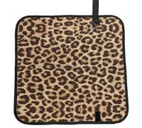 KAPPTYY Leopard Pattern Printed Bleacher Seat Cushion PE Foam Filling, Foldable Sitting Pad for Concert Stadium Events