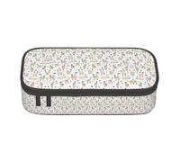 KAPPTYY Llama Cartoon Pattern Original High Capacity Pencil Case,Big Pen Box Organizer Portable Aesthetic Supply for Adults