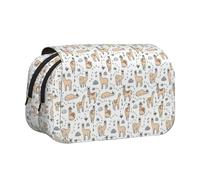KAPPTYY Llama Cartoon Pattern Printing Pencil Case for Pencils, Handy Storage Box for Watercolor Pens Or Markers