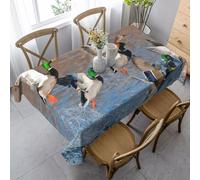 KAPPTYY Mallard Ducks Printing Elegant Party Tablecloth Cover With Soft Thick Fabric For Banquet Celebration