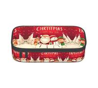 KAPPTYY Merry Christmas Original High Capacity Pencil Case,Big Pen Box Organizer Portable Aesthetic Supply for Adults