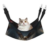 KAPPTYY North American Bald Eagle Hanging Pet Hammock Bed With Adjustable Straps And Metal Hooks Double Sided Bed