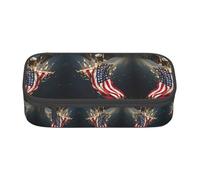 KAPPTYY North American Bald Eagle Original High Capacity Pencil Case,Big Pen Box Organizer Portable Aesthetic Supply for Adults