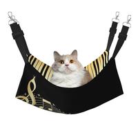 KAPPTYY Novel Music Note Hanging Pet Hammock Bed With Adjustable Straps And Metal Hooks Double Sided Bed