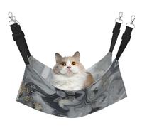 KAPPTYY Oriental Marble Stone Hanging Pet Hammock Bed With Adjustable Straps And Metal Hooks Double Sided Bed