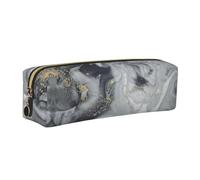 KAPPTYY Oriental Marble Stone Printing School Leather Pencil Case with Zipper,Cute Pen Pouch for Boys Girls,Back to School' Supplies