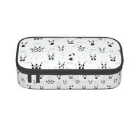 KAPPTYY Panda Bamboo Original High Capacity Pencil Case,Big Pen Box Organizer Portable Aesthetic Supply for Adults