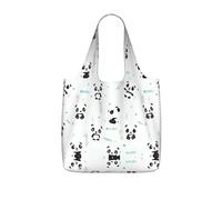 KAPPTYY Panda bamboo Printed Shopping Tote Bag Foldable, Reusable Grocery Bag, Compact Lightweight Bag for Commuting