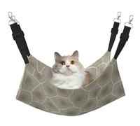KAPPTYY Petoskey Stone Hanging Pet Hammock Bed With Adjustable Straps And Metal Hooks Double Sided Bed