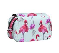 KAPPTYY Pink Flamingos Printing Pencil Case for Pencils, Handy Storage Box for Watercolor Pens Or Markers