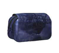 KAPPTYY Pirate Boat Full Moon Printing Pencil Case for Pencils, Handy Storage Box for Watercolor Pens Or Markers