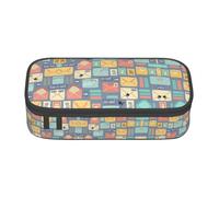 KAPPTYY Postal Stationery Original High Capacity Pencil Case,Big Pen Box Organizer Portable Aesthetic Supply for Adults