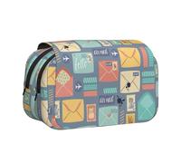 KAPPTYY Postal Stationery Printing Pencil Case for Pencils, Handy Storage Box for Watercolor Pens Or Markers