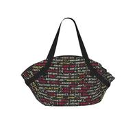 KAPPTYY Programmer Programming Code Printed Outdoor Picnic Mat and Handbag, Portable Round 37in Foldable for Park Lawn Family Day