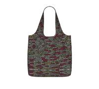 KAPPTYY Programmer Programming Code Printed Shopping Tote Bag Foldable, Reusable Grocery Bag, Compact Lightweight Bag for Commuting