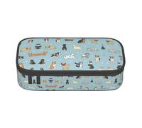 KAPPTYY Puppy Doodles Original High Capacity Pencil Case,Big Pen Box Organizer Portable Aesthetic Supply for Adults