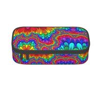 KAPPTYY Rainbow Tie Dye-Red Original High Capacity Pencil Case,Big Pen Box Organizer Portable Aesthetic Supply for Adults