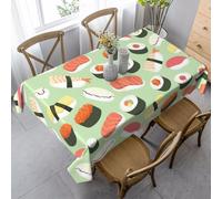 KAPPTYY Sushi Food Pattern Printing Elegant Party Tablecloth Cover With Soft Thick Fabric For Banquet Celebration