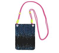KAPPTYY The Blue Binary Printing Fashion Cell Phone Bag Universal Outdoor Phone Pouch Case Gadget Pocket Suitable For Any Phone