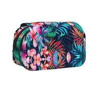 KAPPTYY Tropical Flowers Printing Pencil Case for Pencils, Handy Storage Box for Watercolor Pens Or Markers