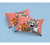 Kaprido® Panel Digital Print Theme Pillow Cover Pair of 2 Pieces (Tom & Jerry)