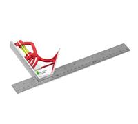 Kapro - 325M Magnetic Lock Combination Square - with 5 Finely Milled Sides - Features Stainless Steel Scribe, Easy to Read Vial + Belt Holster - Includes Centimeters and Inches - 12”