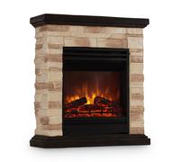 Kaprun Electric Fireplace 1800W Stone Decor Polystone Remote Control