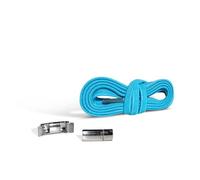 Kaps 1 Pair of Elastic Shoelaces, Amusing Laces, Quality Flat Shoelaces, Trim to Fit, With Quick Release Magnetic Fastener, Strong Shoelaces Made from Polyester & Latex (Light blue)