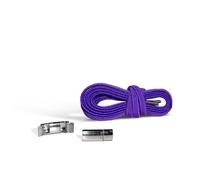Kaps 1 Pair of Elastic Shoelaces, Amusing Laces, Quality Flat Shoelaces, Trim to Fit, With Quick Release Magnetic Fastener, Strong Shoelaces Made from Polyester & Latex (Purple)