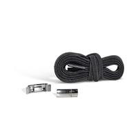 Kaps 1 Pair of Elastic Shoelaces, Amusing Laces, Quality Flat Shoelaces, Trim to Fit, With Quick Release Magnetic Fastener, Strong Shoelaces Made from Polyester & Latex (Black)