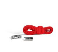 Kaps 1 Pair of Elastic Shoelaces, Amusing Laces, Quality Flat Shoelaces, Trim to Fit, With Quick Release Magnetic Fastener, Strong Shoelaces Made from Polyester & Latex (Red)