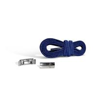 Kaps 1 Pair of Elastic Shoelaces, Amusing Laces, Quality Flat Shoelaces, Trim to Fit, With Quick Release Magnetic Fastener, Strong Shoelaces Made from Polyester & Latex (Blue)