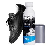 Kaps Black Trainer Polish and Shoe Colour Restorer - Revives Faded Canvas, Fabric, Leather and Synthetic Footwear, Sponge Applicator, 75ml Super Black