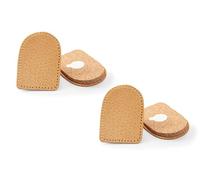 Kaps - Cork & Leather Heel Lifts (2 Pck) - Twin Pack Self-Adhesive Insoles for Shock Absorption, Achilles Tendonitis Relief & Comfort, Vegetable Tanned - for Daily Use by Men