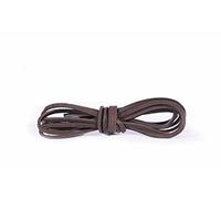 Kaps Leather Laces, 100% genuine quality leather shoe boot laces, made in Europe (140 cm - 55 inch - 8 to 10 eylet pairs / 76 - brown)